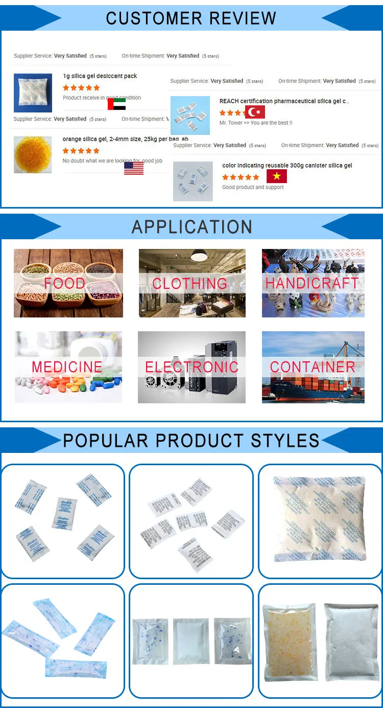 5G High Quality Composite Paper White Color Desiccant Silica Gel