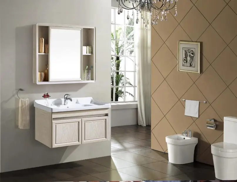 Modern Design Bathroom Equipments Washbasin Mirror Cabinets Vanity