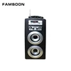 Wooden Bluetooth speakers, double three-inch speaker amplifier with folding handle, outdoor sports speakers