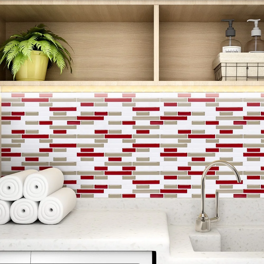 Cheap Home Decor Peel And Stick Mosaic Backsplash Kitchen Tile Idea