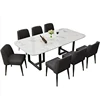 2019 luxury beautiful big home dining table stainless set 8 seater chairs for dining table