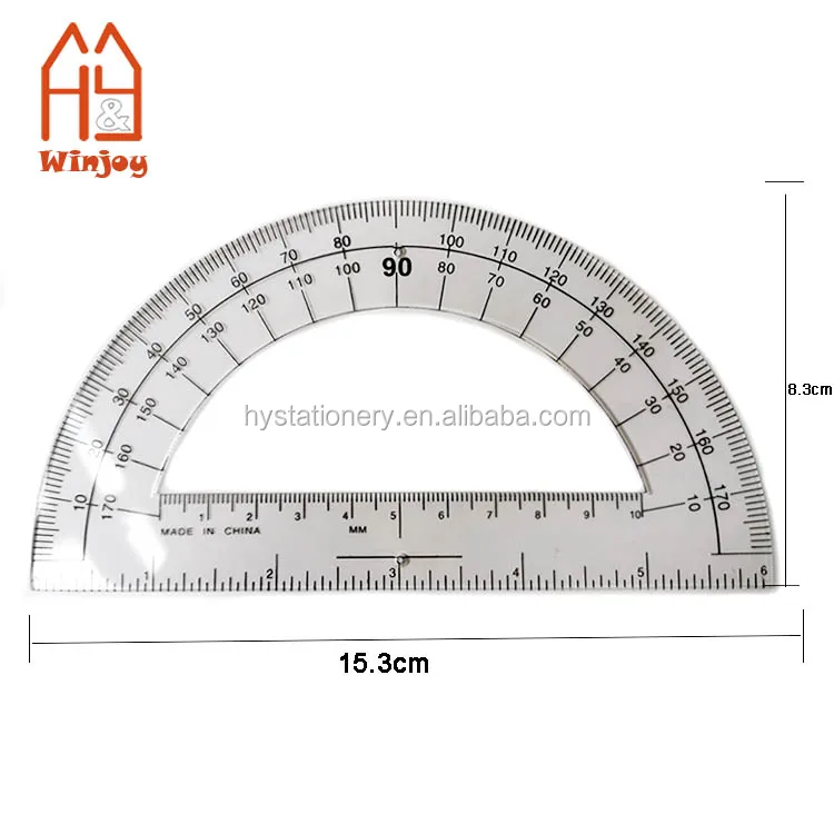 clear plastic school office stationery 180 degree transportador easy to read inch and centimeter 6 inch protractor buy 6 inch protractor 180 degree ruler plastic protractor 180 degree product on alibaba com