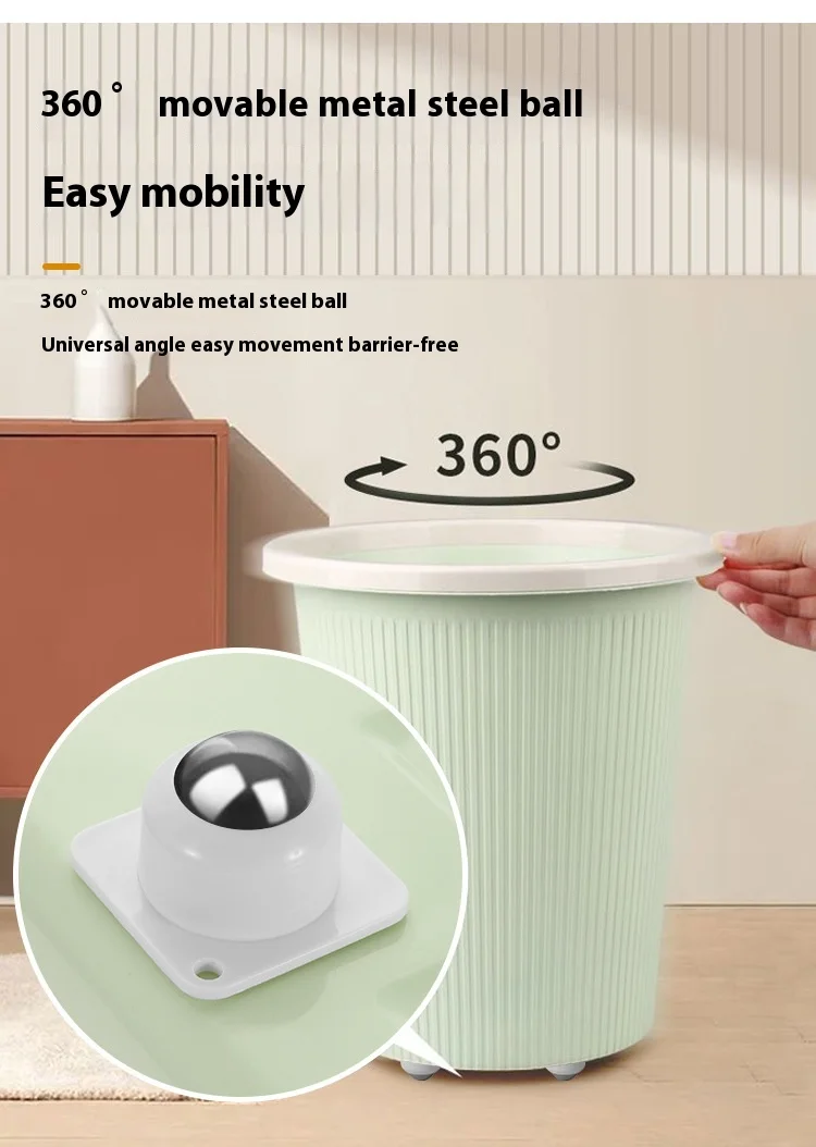 Modern Single Steel Ball Furniture Base Silent Mobile Punching Rotating Pulley Universal Adhesive Plastic Brake Small Wheel