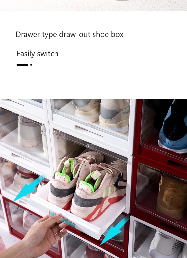 transparent drawer shoes box on Hot Sale Easy Assembly Plastic Shoe Box Drawer Type Storage Shoe Box Clear Shoe Boxes Transparent Stacked Organizer Buy Clear Shoe Box Transparent Shoe Box Stackable Shoe Organizer Product On Alibaba Com
