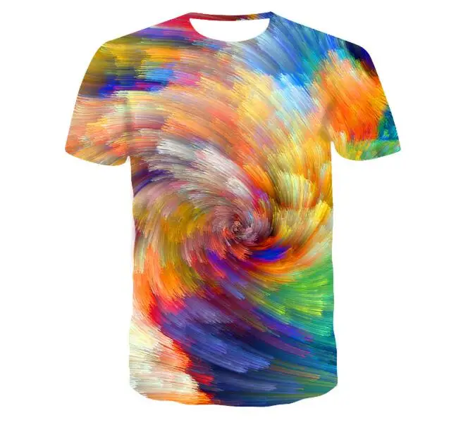 包邮新时尚设计3d全热升华印花针织涤纶定制男士t恤