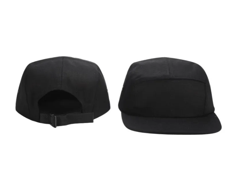 mens black 5 panel hat