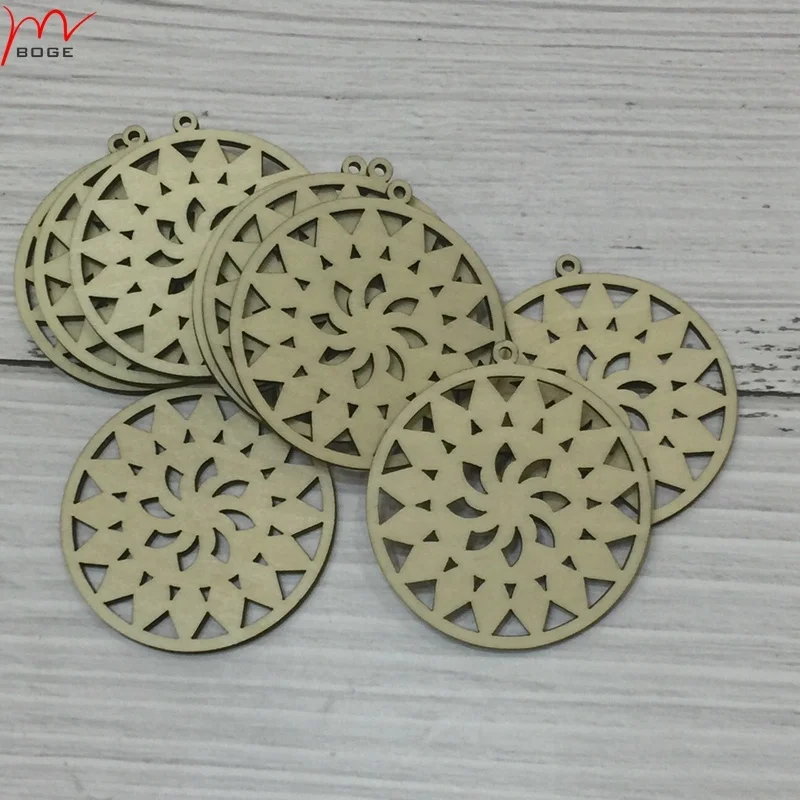  laser cut Drop unfinished wood pieces blank pendants for jewelry making dangling earring for lady    