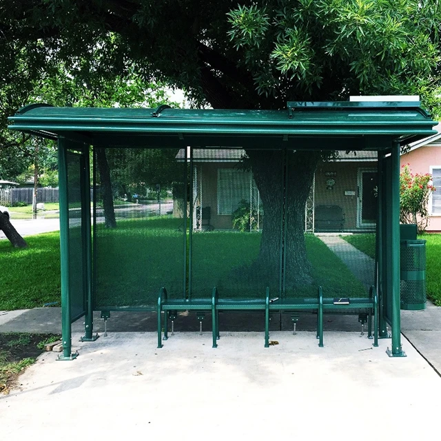 product-Stainless Steel Metal Bus Stop Shelter Design-YEROO-img