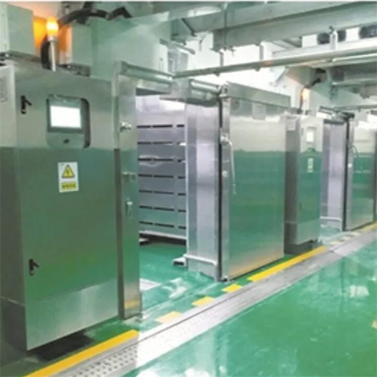 Meat plant freezing and thawing machine