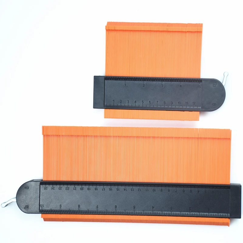 
2020 Amazon hot professional high quality 5 inch and 10inch plastic contour gauge with locks Edge Shaping Measuring Gauge set 