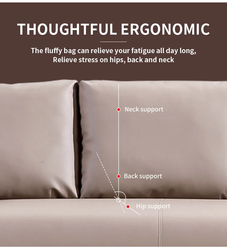 Pengpai China Furniture Movable Chesterfield Modern Office Leather Sofa Set