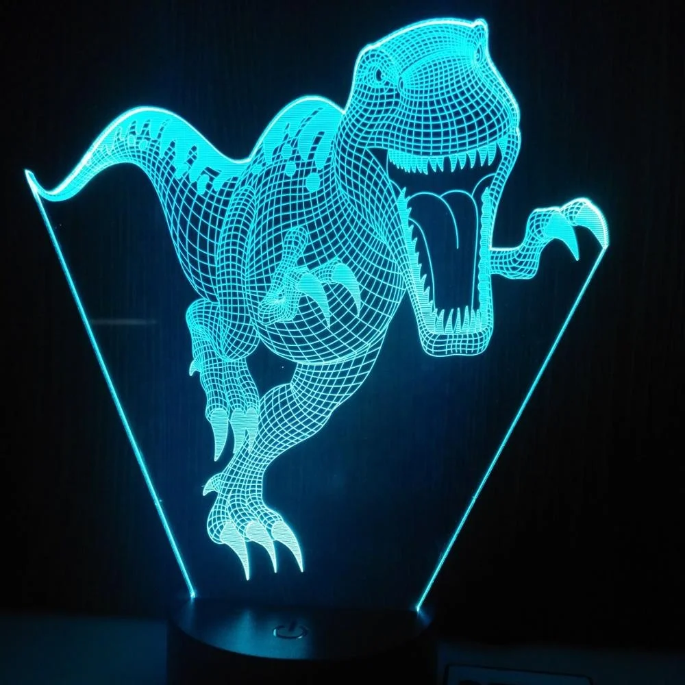 Decorative Children USB Optical Illusion 7 Color Changing Acrylic 3D LED Night Light