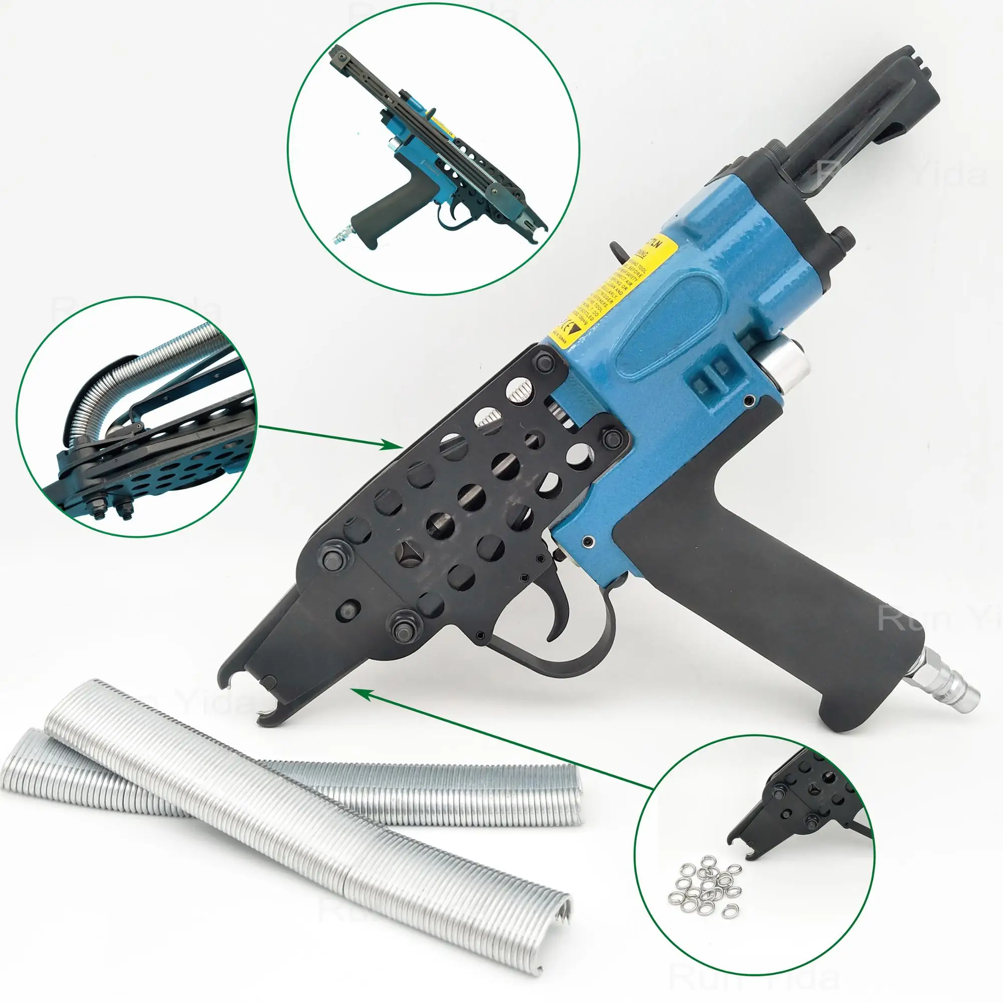 C-7c Clinching Tool C Clip Ring Stapler Air Nailer Hog Ring Plier Gun For Wire Cage Car Seat Spring Mattress Bed