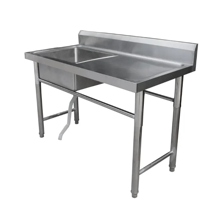 Double Door Stainless Steel Table With Sink Buy Stainless