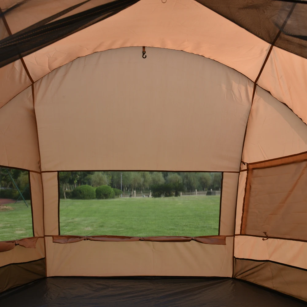 最佳选择 190t 涤纶 pa 涂层 uv30   防水大型高品质登山户外野营帐篷