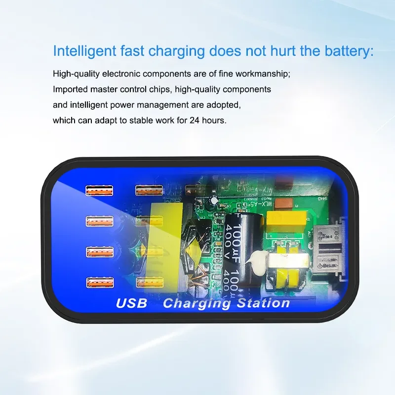 20 Ports Usb Hub 100w 20a Multiple Usb Charging Smart Charger For