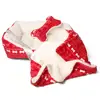 Christmas Dog Bed Three Set Blanket Bone Toy Dog Luxury Sleeping Bed