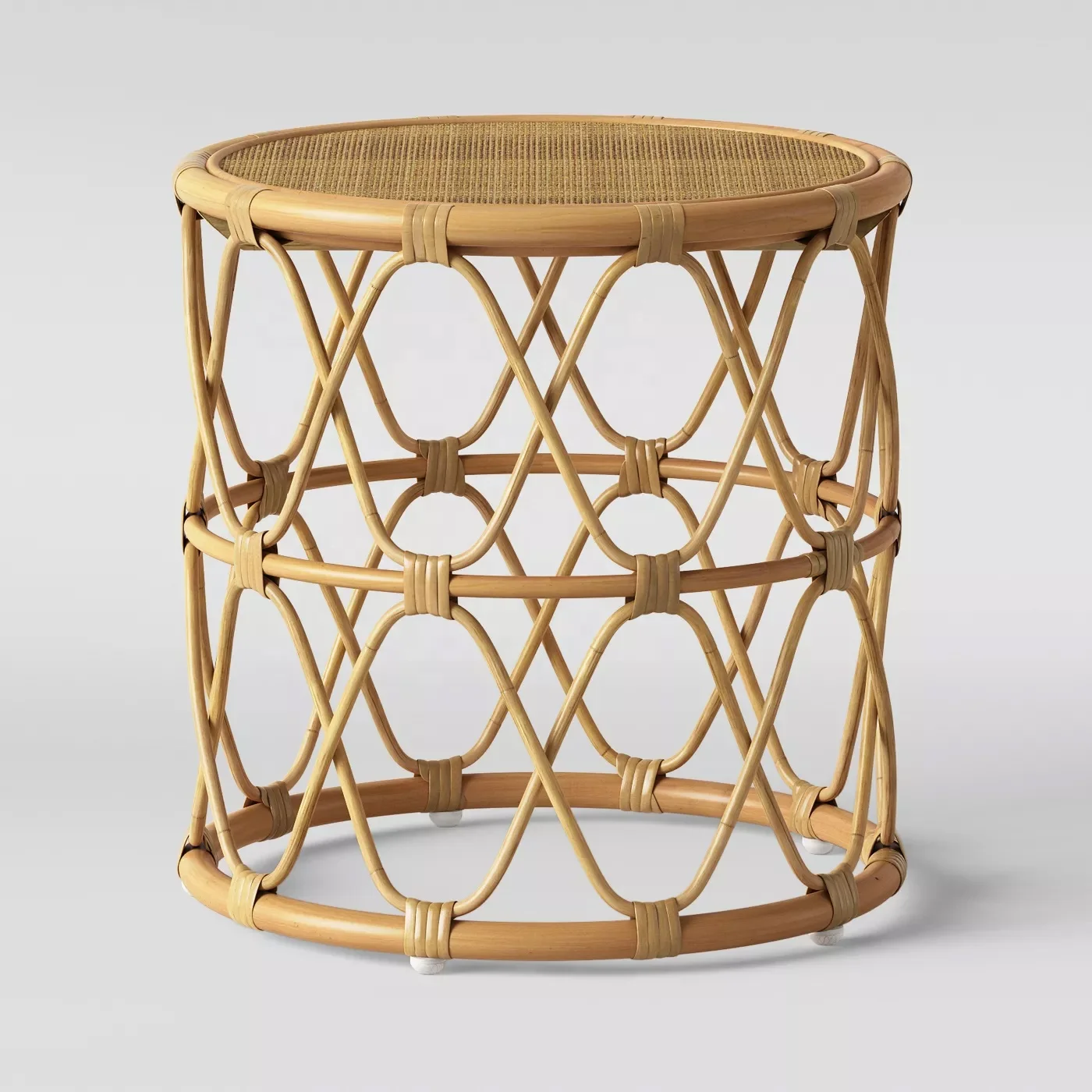 High Quality Best Selling Natural Rattan Bamboo Coffee Table Round