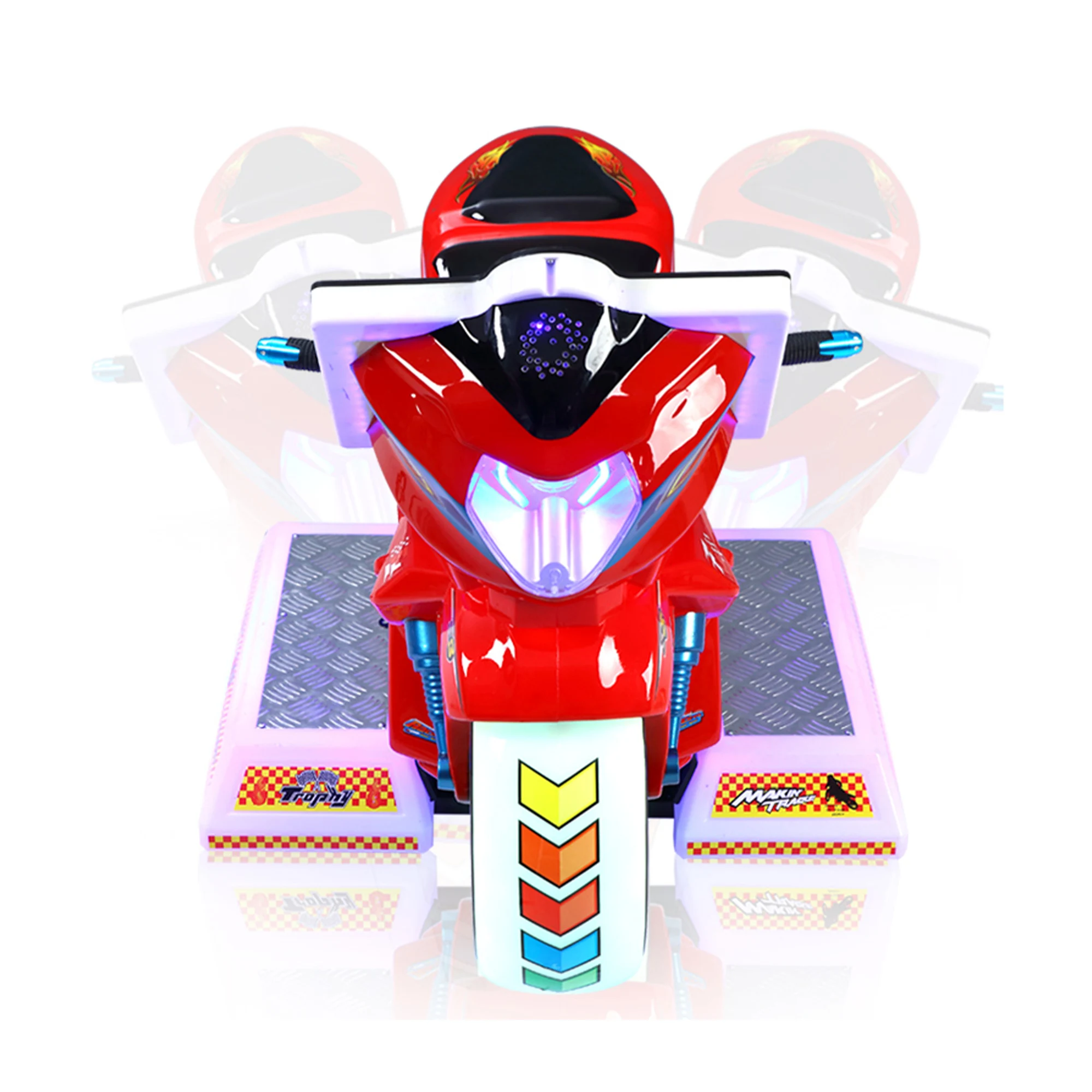 product factory wholesale kids led swaying screen toy car electric speed motorcycle 1 year coin operated rocking car machine for kids-0