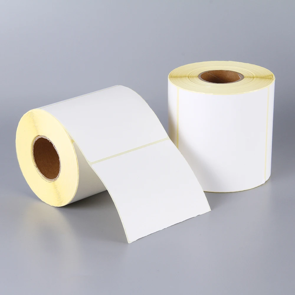 6 x 4 pulgadas color blanco rollos de 500 etiquetas 2 etiquetas perforadas térmicas directas 100 mm x 150 mm para impresora Zebra GK420D GX420D GK420T GD420D y otros 