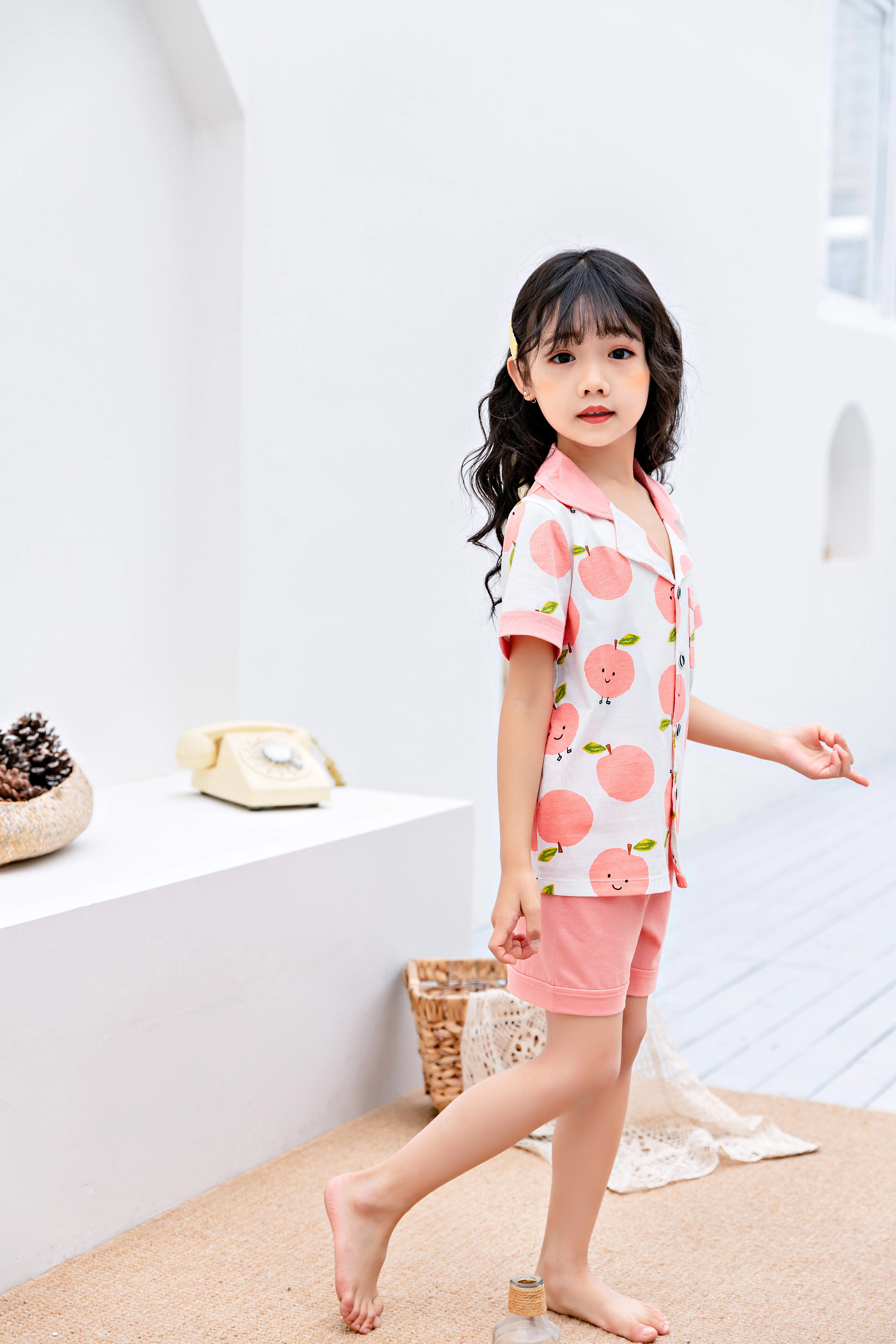 Pink And Green Striped Pajamas Lovely Sleepwear For Kids Cute Style ...