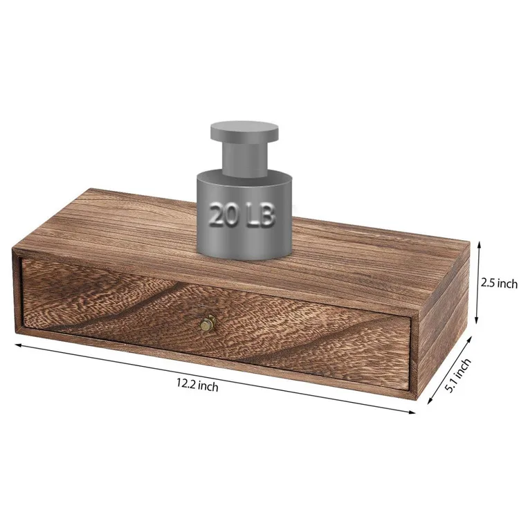 floating shelf with drawers