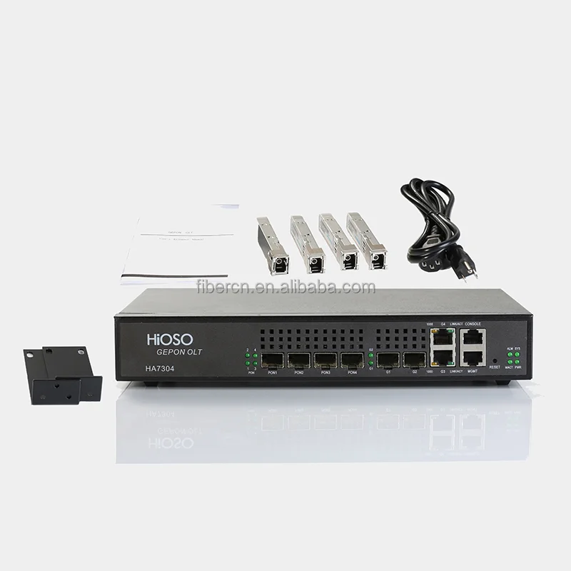 Hioso Gpon Olt Mini 4 Pon Port Ha7304c 2 Sfp Px20+++ Modules Uplink ...