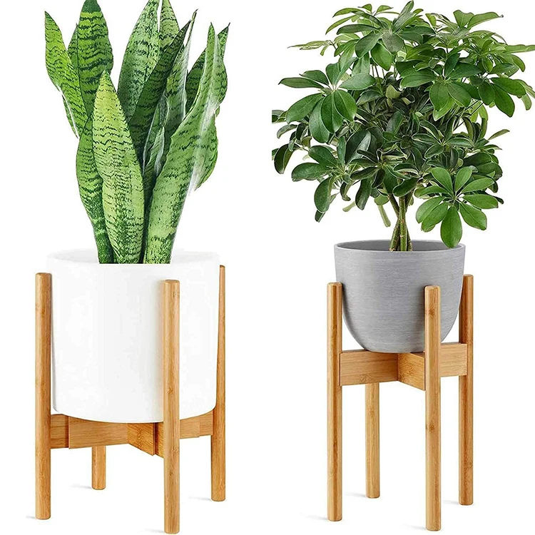 Home Adjustable Bamboo Plant Holder Stand Indoor - Buy Adjustable ...