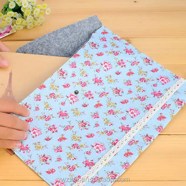 Floral A4 File Folder Document Bag Pouch Brief Case Office Book Holder Organize 