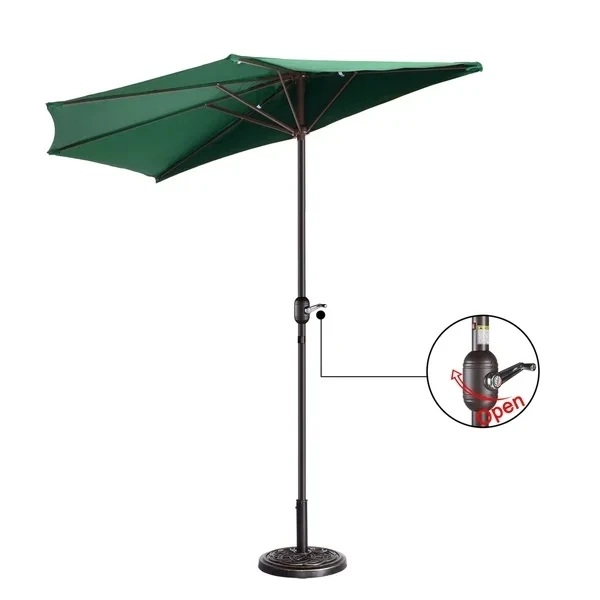 Half Patio Umbrella 9 Feet Outdoor Patio Half Umbrella With 5 Ribs Fade Resistant Condo Or Townhouse Umbrella Buy Half Patio Umbrella Cantilever Patio Umbrellas Outdoor Patio Umbrella Parts Product On Alibaba Com