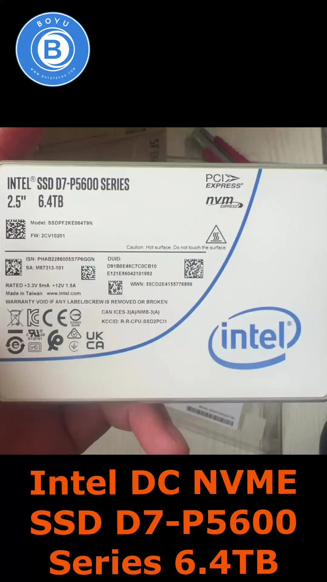 Intel 1TB D5-P5530 SSD, Internal SAS Solid State Drive for Servers