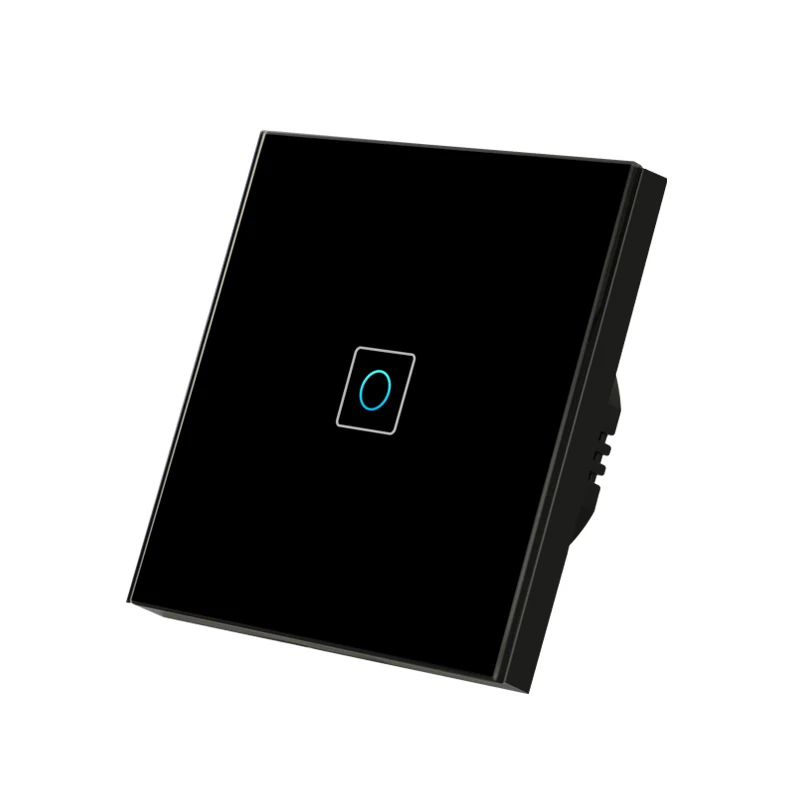 Black color wifi controlled power switch panel 1/2 /3 gang touch wifi smart light wall switch tuya app control