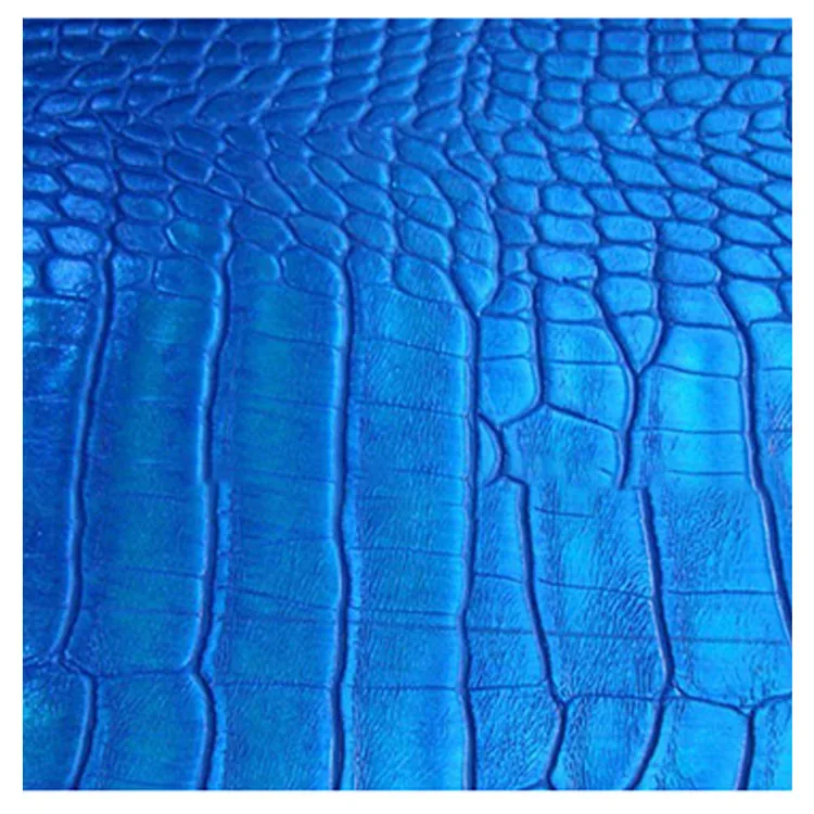 Newest Crocodile Metallic Embossed PU Bag Leather