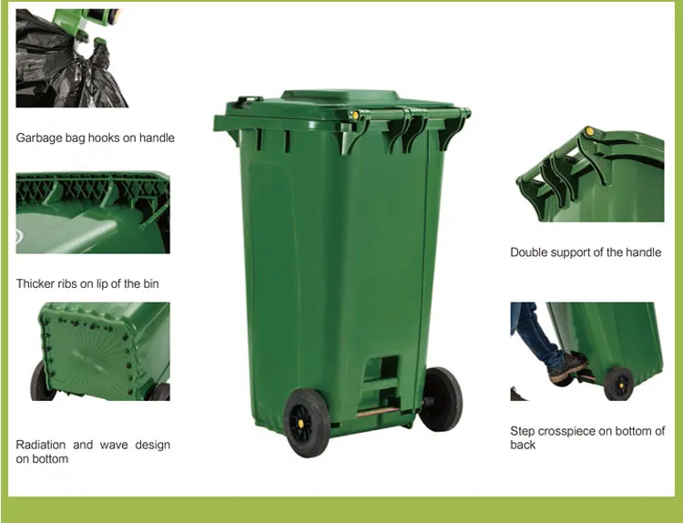 Plastic 240 liter wheelie Rubbish Bin