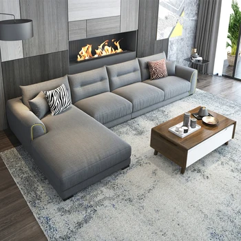 Modern L Shaped Corner Couch Fabric Sofa Set Sectionals Loveseats L Shaped Corner Couch Fabric Sofa Set