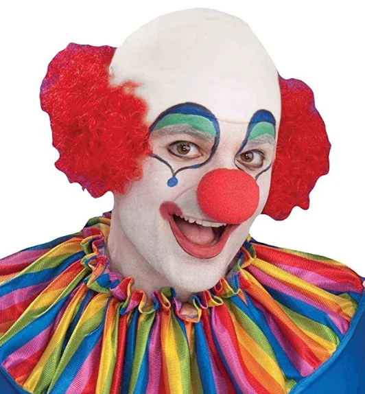 Del Partito Di Halloween Parrucca Clown Con Il Naso Rosso - Buy Clown  Wig,Halloween Wig,Bald Wig Product on Alibaba.com