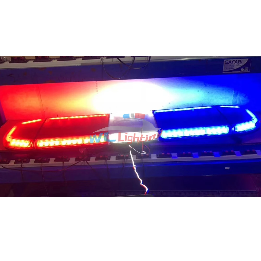 e mark ECE R10 47inch 1200mm emergency vehicle strobe light red and blue