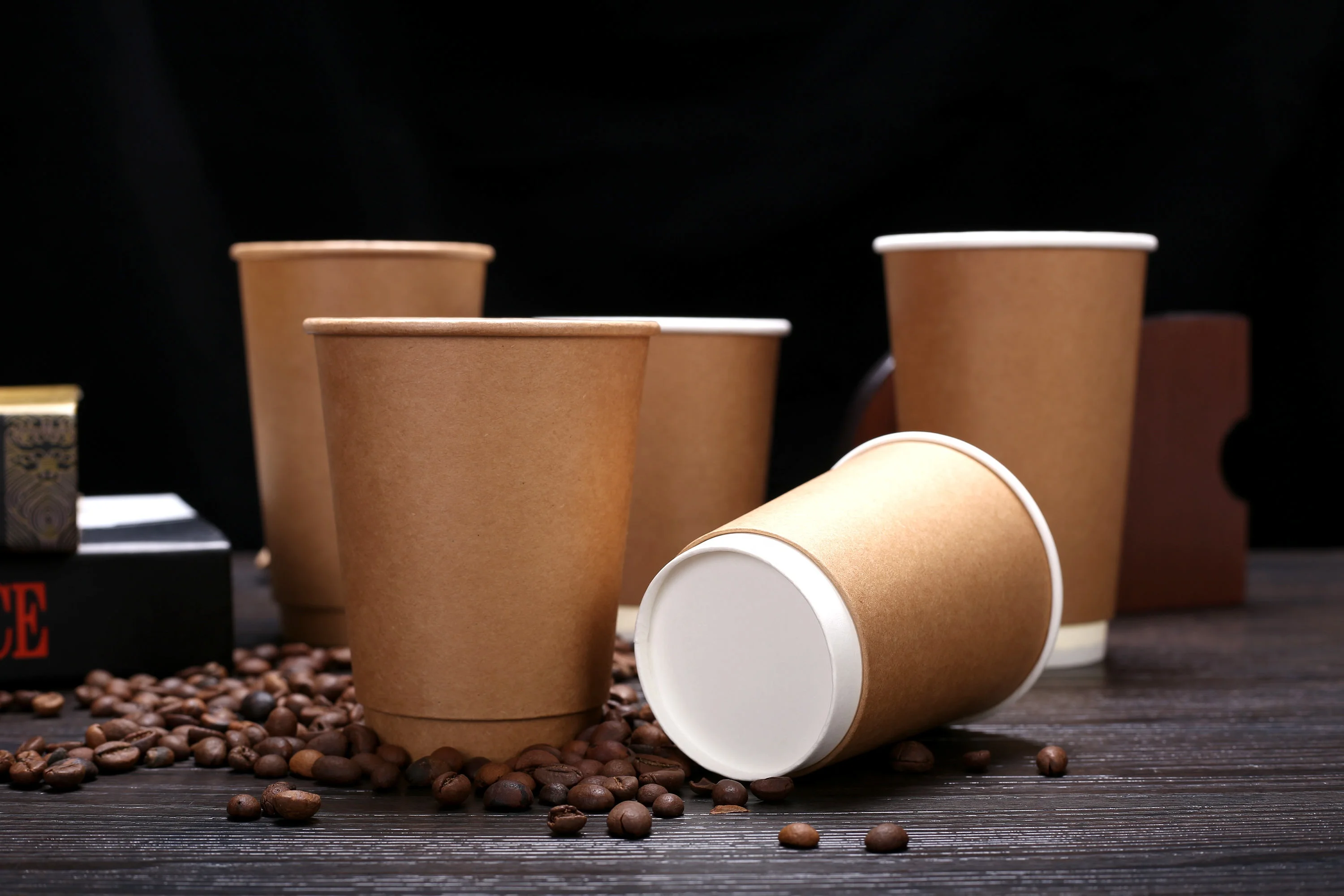 牛皮纸咖啡纸杯设计咖啡外卖纸杯