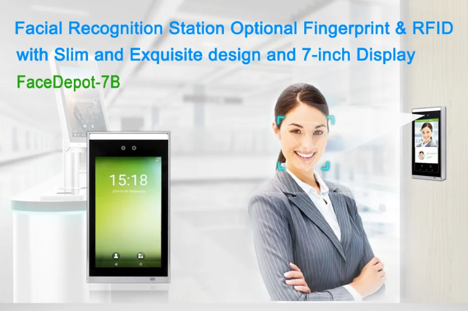 Facedepot-7b Indoor Facial Recognition Station With Slim And Exquisite ...