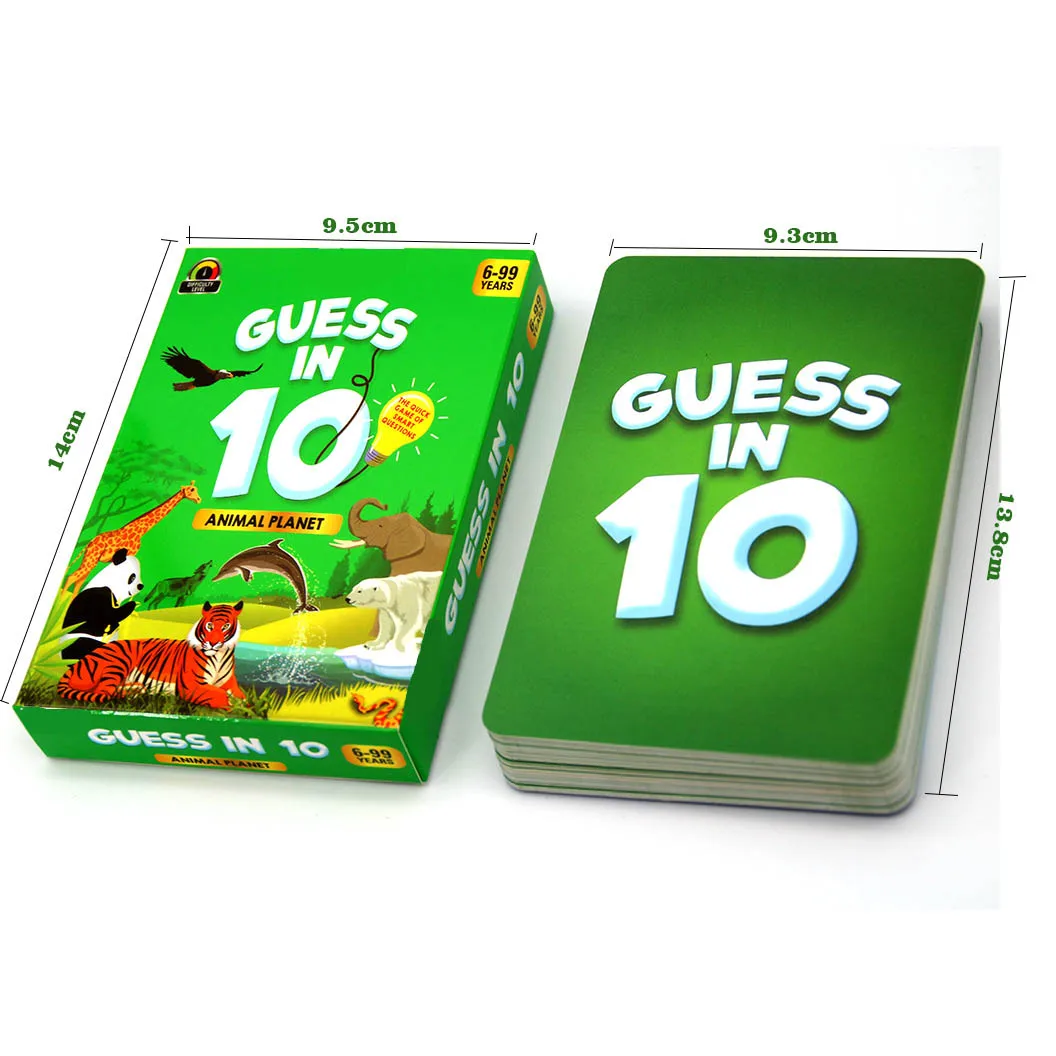 Animal Planet Card Guess In 10 Game Of Smart Questions General Knowledge  For Kids Adults And Families Puzzle Toys Children Gift - Buy Guess In 10  Animal Planet,Educational Toys Product on 