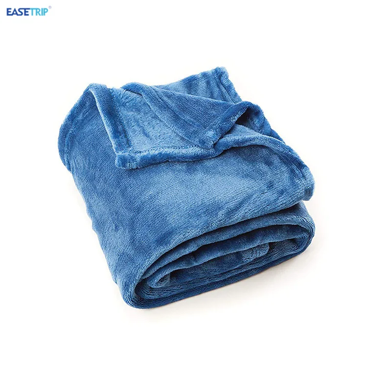 Hot Sale New China Supplier 2 in 1 Pillow Blanket Factory Airplane Travel Blanket In Pouch