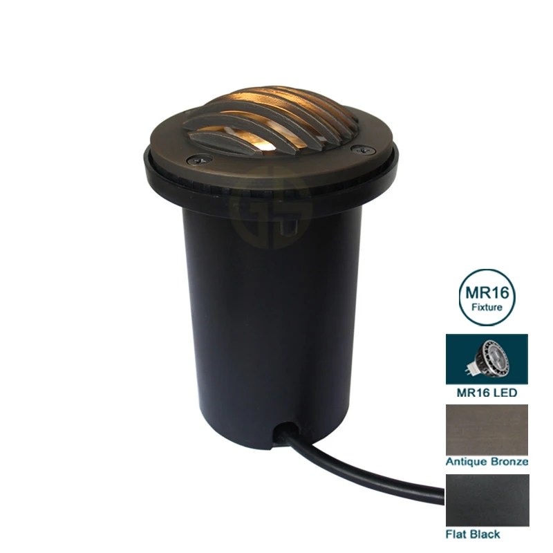 Low Voltage 12v Mr16 Waterproof Brass Landscape Light Inground Light