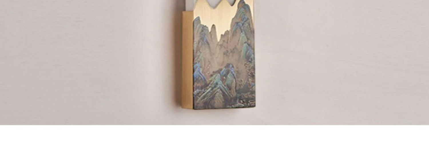 product chinese style all copper enamel finish zen style wall lamp with marble lighting for living room bedroom bedside 5 year warranty712-19