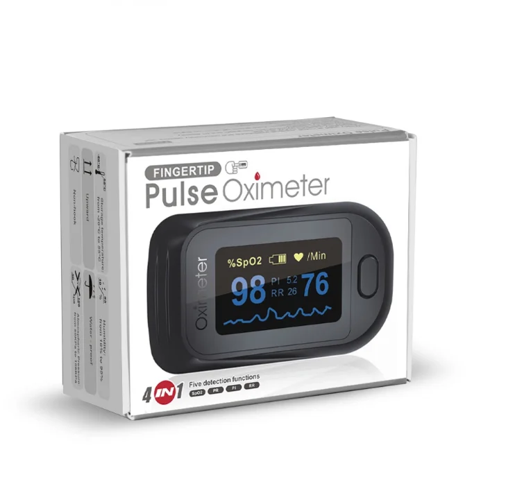 Fingertip Pulse Oximete OLED Display Respiratory rate oximetro SPO2 oximetry PR oxygen