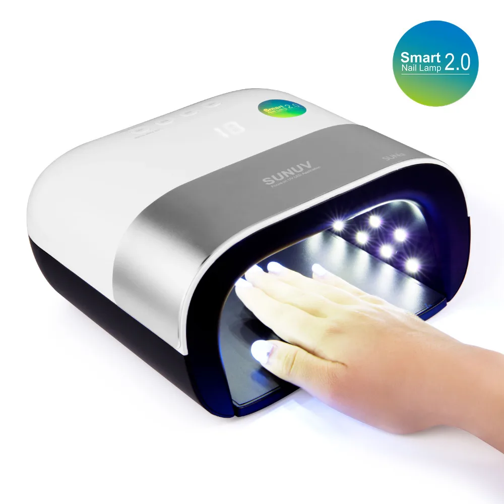 2020 Hot selling SUNUV 48W SUN3 2.0 Smart nail dryer UV sensor LED lamp for nail salon
