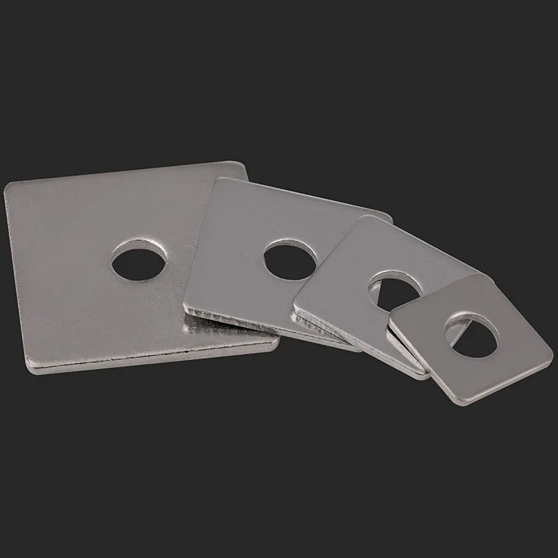 Din436 Carbon Steel Grade 4.8 Zinc Plated Square Chamfer Flat Washer