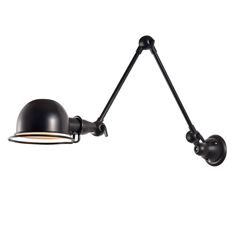 High Quality light fixtures industrial loft style lamp bedside E27 led wall light adjustable