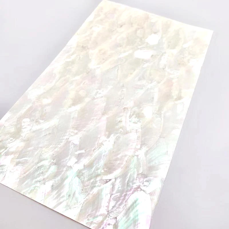 
Wholesale customized natural mother of pearl shell paper laminate river shell sheet abalone shell price for diy 
