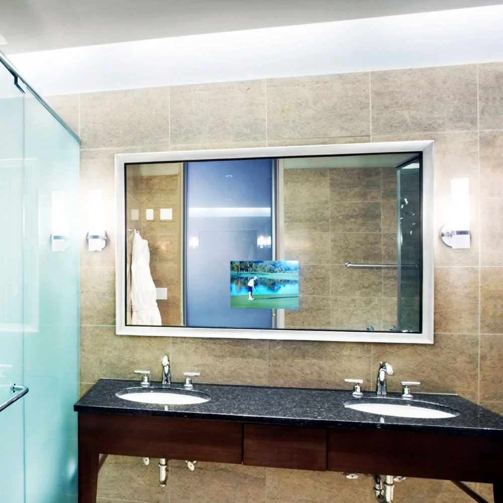 Chinois Intelligent Led Salle De Bain Miroir Android Tv Avec Écran TactileID de produit
