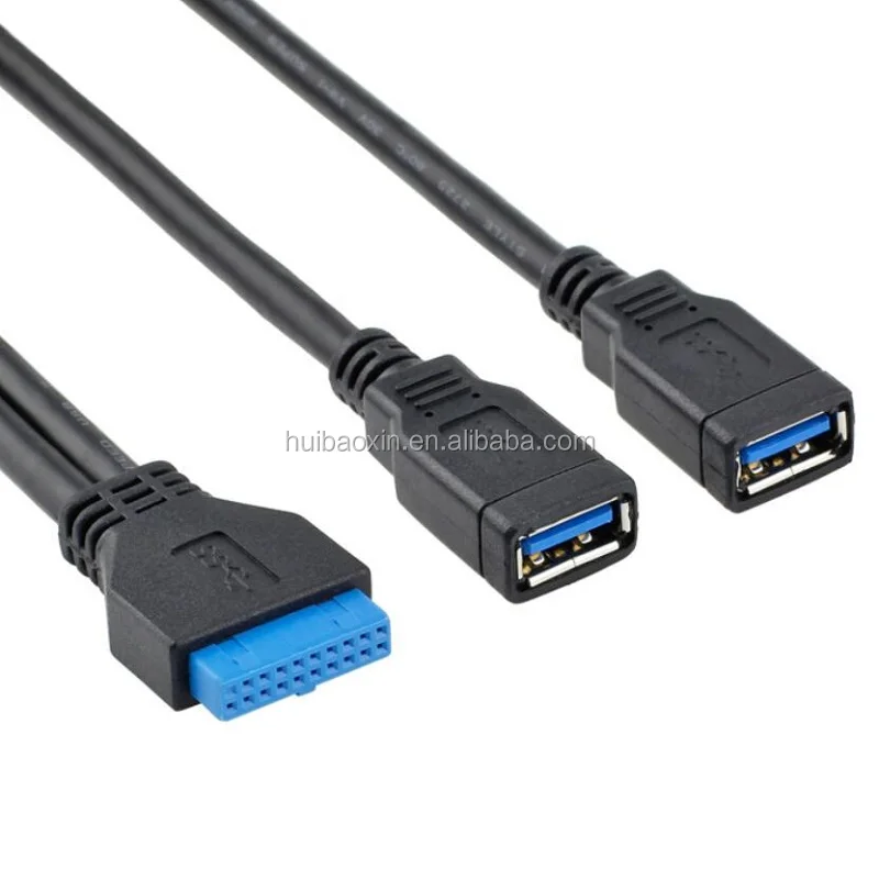 Usb 3.0 20 Pin Internal Cable 2 Port Usb 3.0 A Female To 20 Pin Header